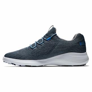 Men's Footjoy Flex Coastal Spikeless Golf Shoes Navy/Blue NZ-548479